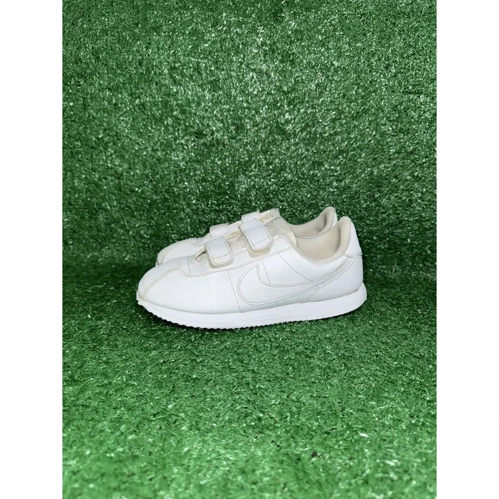 Nike Cortez Basic‎ SL Youth Size 2.5Y White Leather Shoes Sneakers 904767-102